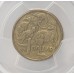 AUSTRALIA 2000 . ONE 1 DOLLAR COIN . ERROR . MULE . STRUCK ON TEN 10 CENTS